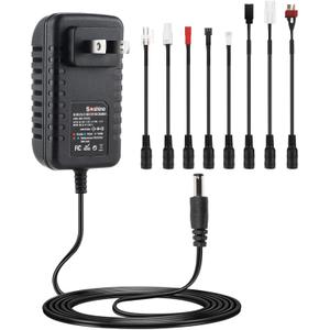 RC Battery Charger for 4.8V 7.2V 8.4V 9.6V NiMH/NiCD Battery, RC Car Charger for 2.4V-12V NiMH/NiCD B attery Pack(NOT for LiPO Battery)