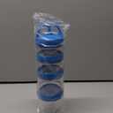 SELEWARE Portable Stackable Food Storage Containers for Snacks Formula Powder and Drinks Twist Lock System Airtight Leak-proof BPA and Phthalate Free 4 Piece Jars 31oz Blue