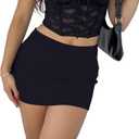 Leopard Cheetah Skirt with Shorts, Sexy Night Club High Waist Elastic Leopard Print Bodycon Mini Skirts for Women (Black) L