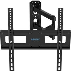 BONTEC Full Motion TV Wall Mount Swivel Tilt Extension for 26-60 Inch LED LCD Flat & Curved TVs, Corner Wall Mount TV Bracket Capability with 77lbs, Max. VESA 400x400mm