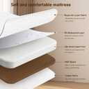 3 in 1 Baby Bassinet Bedside Sleeper,Bedside/Rocking Bassinet for Baby with Waterproof Comfy Mattress and Lockable Wheels,7 Adjustable Height, Easy Folding Portable Crib for Newborn-Khaki