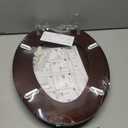 Angel Shield Elongated Wood Toilet Seat with Quiet Close,Easy Clean,Quick-Release Hinges(Elongated,Dark Walnut)