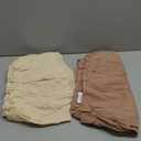 Muslin Bassinet Sheets Boy Girl, 100% Cotton Fitted Bassinet Sheet Set 2 Pack Bassinet Mattress Sheets Universal Fit for Rectangle, Round, Oval, Hourglass Mattress, Soft Breathable (Beige & Brown)