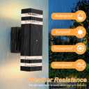 Porch Lights with GFCI Outlet, Dusk to Dawn Outdoor Lights with Outlet, IP65 Waterproof Anti-Rust Exterior Light Fixture Outside Wall Sconce for House Porch Garage Front Door