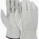 Heavy Duty Durable Cowhide Leather Work Gloves for Construction, Industrial and Personal Use,XL