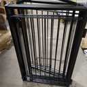 Metal Free Standing Dog Gate with Cat Door for Indoor/Outdoor,120" Extra Wide Foldable Pet Gate,32" Tall Foldable Indoor Dog Fence for Large Openings Stairs, Deck, Yard, Doorways (6 Panels, Black)