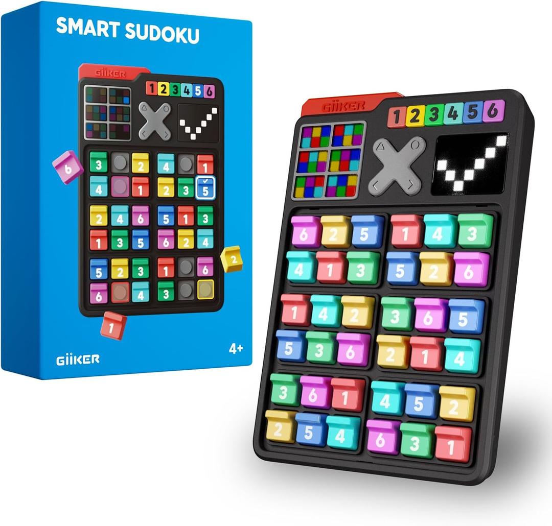 GiiKER Smart Sudoku Puzzle Games, Original 2500 Challenges Sudoku for Kids, Brain Teaser Puzzle for Kids, Travel Games Birthday Gifts for Boys Girls, Easter Basket Stuffers Toys for All Ages