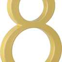 HASWARE 5" Floating House Number for Outside, Zinc Alloy Modern Outdoor Address Sign for Yard Street and Mailbox, Address Numbers and Letters for House (8, Golden)