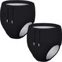 Glitopper 2 Pcs Youth Swim Diaper Special Needs Reusable Cloth Diaper Covers Waterproof Incontinence for Swimming, Unisex (5-8T, Black)