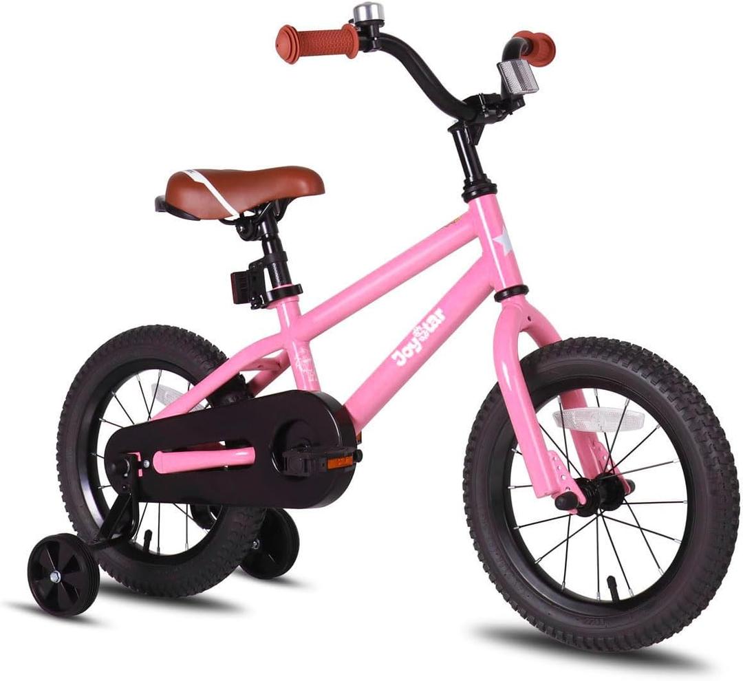JOYSTAR Kids Bike for Ages 2-12 Years Old Boys Girls, 12-20 Inch BMX Style Kid's Bikes with Training Wheels, Children Bicycle for Kids and Toddler, Multiple Colors (Pink)