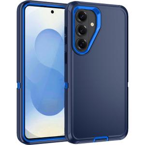 for Samsung Galaxy S26 Case [Shockproof] [3-Layer][Military-Grade] Full Body Protection Rugged Heavy Duty Cover Case for Galaxy S26 5G, Dark Blue