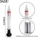 Flameless Window Candles 6 Pack - White Halloween LED Candles with Dusk to Dawn Sensor, Battery Operated Flickering Lights for Window Table Vampire Party Decor (Blood Dripping Design)