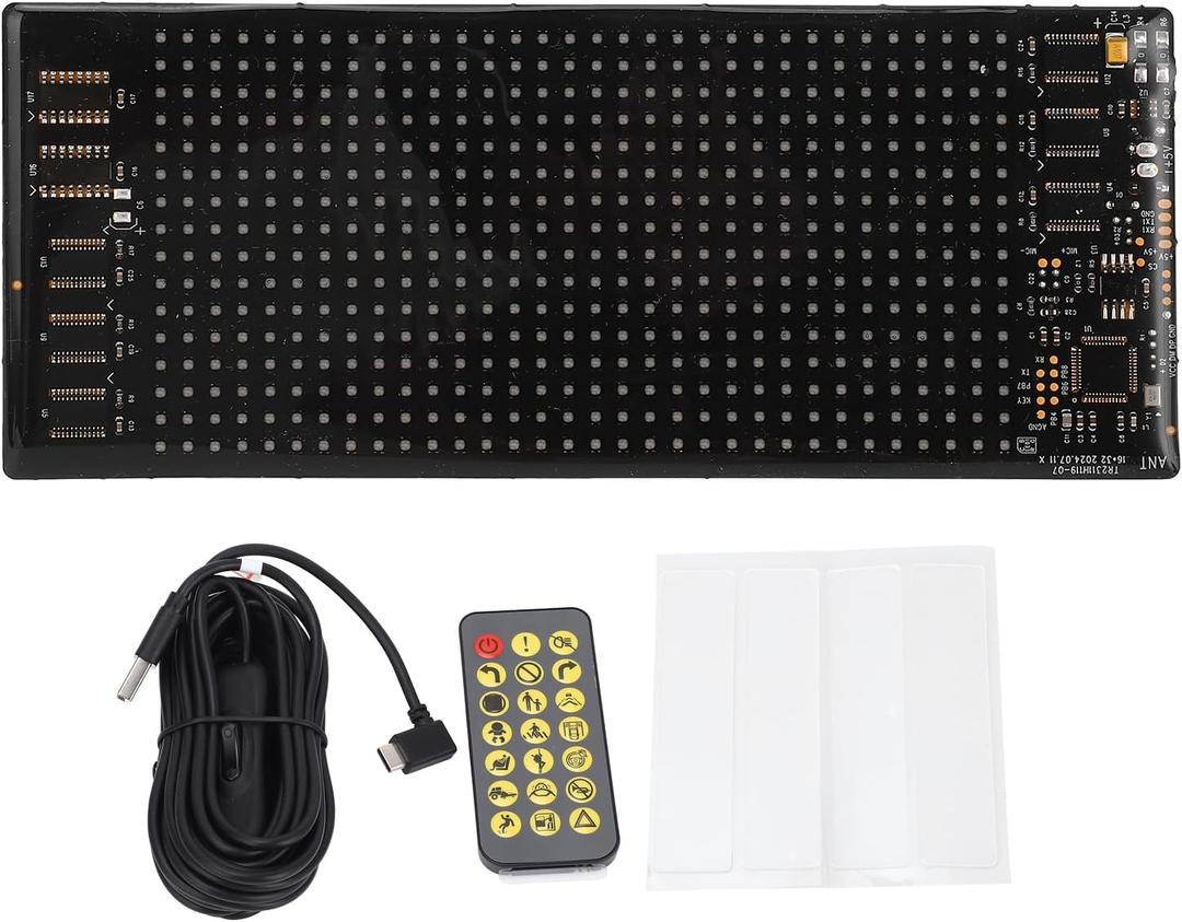 LiebeWH Flexible Led Matrixs Panel USB 5V 5x23 Programmable Led Sign IP65 Water Proof 6.8x2.8 Inch Scrolling Display for car Wedding Party