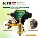 12D Micro Electric Diesel Fuel Pump Universal 5/16 inch Inlet and Outlet 12V 1-2 A, 35 GPH, 4-7 PSI with 5/16 Inch (8mm) ID Fuel Line Hose 6.56FT