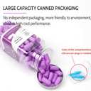 LYSIAN Ultra Soft Foam Earplugs Sleep - 38dB SNR Noise Cancelling Ear Plugs for Sleeping, Shooting, Snoring, Work Loud Sound Reduction- 60 Pairs Valued Pack,Purple