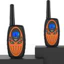 Two Way Radios for Adults, Topsung M880 FRS Walkie Talkie Long Range with VOX Belt Clip/Hands Free Walki Talki with Noise Cancelling for Women Kids Camping Hiking Cruise Ship (Orange 2 in 1)