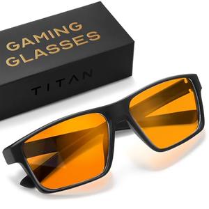 Titan Gaming Glasses, Blue Light Blocking, Night Driving Glasses for Men, Computer Protection, Gift for Gamers