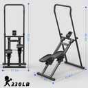 3-Level Adjustable Cardio Stair Stepper for Home, Folding Vertical Stair Stepper with Non-Slip Pedals & LCD Monitor, Portable Stair Stepper with Resistance & Handlebar, Supports 350 LBS, Unisex