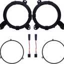 HiSport Headlight Mounting Bracket Aluminium Alloy - Omnidirectional Adjustable with Wiring Harness, Compatible with Jeep Wrangler JL 2018-2020 (7" Light, 6-Piece Set)