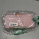 Birthday Gifts for Women Teen Girl, Personalized Initial Makeup Organizer Bag Set, Open Flat Travel Cosmetic Bag With Clear Divider and Handle(Pink,A)