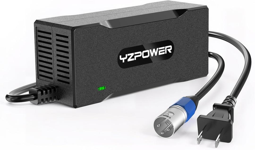 24V 4A Lithium Battery Charger for Electric Wheelchairs & Power Chairs - 3-Pin XLR Connector Compatible with Pride Jazzy/Drive Medical/Rascal/Ninebot/Shoprider/Go-Go/Golden Tech Wheelchair Scooters