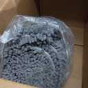 LOCHAS Luxury Bathroom Rug Shaggy Bath Mat 24 x 70 Inch, Washable Non Slip Bath Rugs for Bathroom Shower, Soft Plush Chenille Absorbent Carpets Mats, Gray, 2' X 5'10"