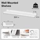 White Floating Shelves for Wall Decor, 30 in Shelf with Lip Set of 2, 29.9in