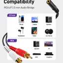 VCE 3.5mm Female to 2 RCA Splitter Male Stereo Audio Y Cable 2-Pack, Gold Plated Adapter Compatible for TV,Smartphones, MP3, Tablets, Speakers,Home Theater (39 inch)