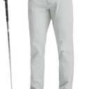 M MAELREG Mens Golf Pants 8 Pockets Water-Resistant -30"/32"/34" Lightweight Stretch Business Casual Work Mens Dress Pants (36W x 34L, Silver Grey)