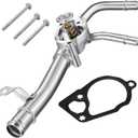 BDFHYK 902-692 Upgrade Aluminium Coolant Thermostat Housing Assembly Compatible with Buick 08-17 Enclave, compatible with Chevy 09-17 Traverse, compatible with GMC 07-17 Acadia 3.6L Replace 12599235