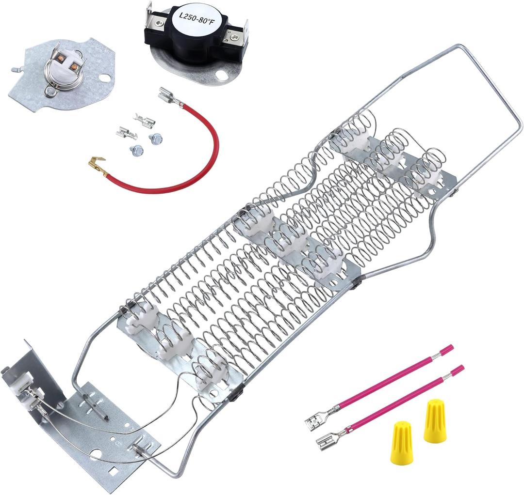 AMI PARTS 4391960 WP4391960 Dryer Heating Element Kit 279816 Thermal Fuse fit for Whirlpool Kenmore Est-ate Ro-per Dryer-Replaces 279247,279248,279410,3367,AP6009347, PS11742505