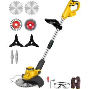 Cordless Weed Wacker for Dewalt 20V Battery(Battery Not Included), with 5 Types Blades, Brushless Motor, Lightweight Grass Trimmer/Brush Cutter for Lawn Yard Garden