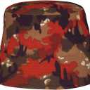 Bucket Hat Fashion Sun Cap Packable Outdoor Fisherman Hats Summer Beach Travel Fishing Hat for Women and Men (One Size, Flame Camo Camouflage Fashion Hunting)