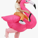 RHYTHMARTS Inflatable Costume Flamingo Costume Adult Ride On Flamingo Inflatable Halloween Costumes for Adult Valentine's Day