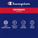 Champion Men's Performance Stretch Boxer Briefs - 3 Pack (Black, XXL)