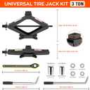 New Version Car Jack Kit Scissor Jack for Car 3 Ton 6614 lbs Spare Tire Changing Kit,Portable Tire Jack Repair Kit with Lug Wrench,Car Lifting Jack for Auto/SUV/MPV
