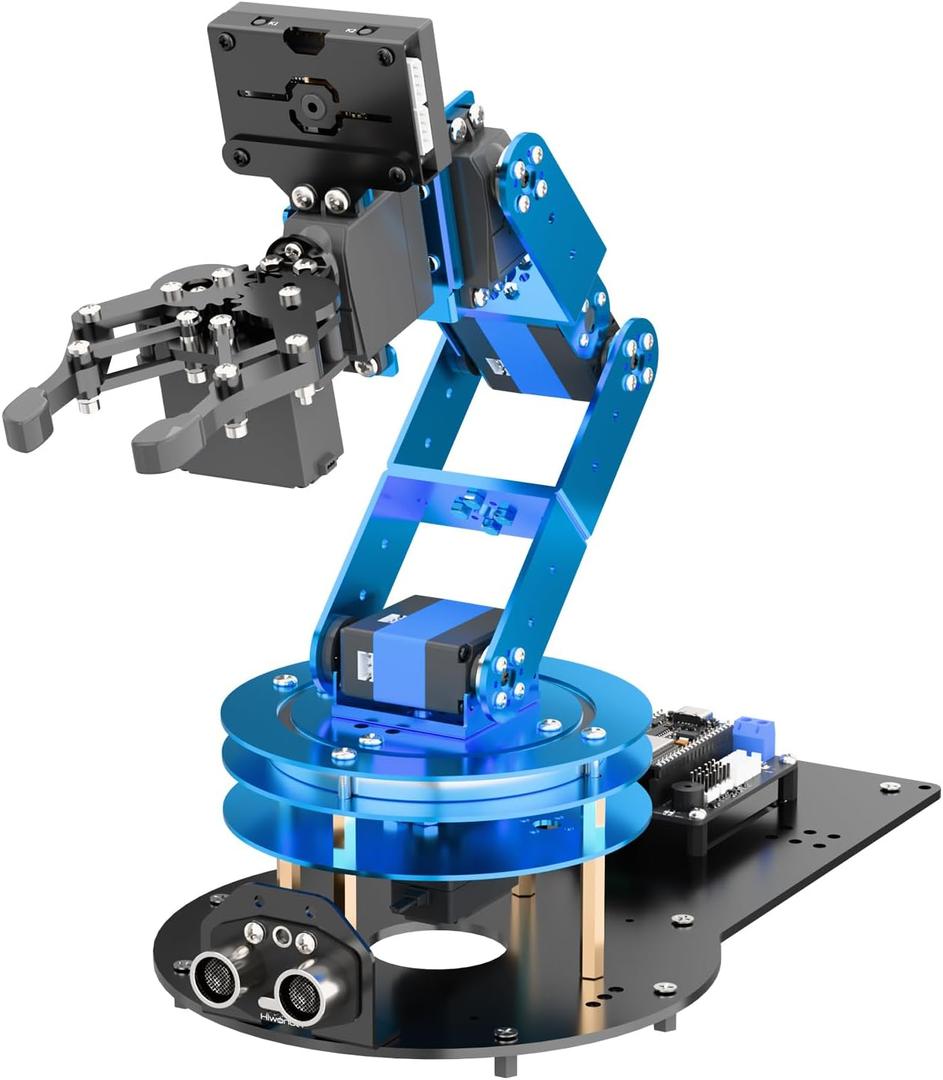 Robotic Arm for Arduino AI Vision & Voice Interaction 6DOF Serial Bus Servo Smart Robot Arm, STEM Project Educational Robot & Engineering Kits, Science/Coding/Programming Set, LeArm AI Advanced Kit