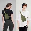 2 x VOROLO Large Sling Bag,Crossbody Bags For Women and Men with Ajustable Strap Trendy Sling Khaki Green