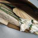 Tigeen 31.5" 138 Pcs Natural Pampas Grass Boho Decor Natural Blades Roses