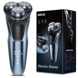 Rechargeable Electric Razor for Men: IPX7 Waterproof Shaver - 1.5H Fast Charge, 4D Flex Precision Blades with Pop-Up Trimmer - Gentle on Sensitive Skin, Perfect for Travel