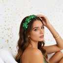 2 x St Patrick's Day Hairbands Cute Green Shamrock Design Fashionable Headband for Women St Patrick's Day Party Favour Decoration Hair Accessories Supplies 1Pcs