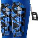 Soccer Shin Guards Kids Youth, Ski Shin Guard Sleeves for Boys Girls Adults Men Women, Protective Soccer Equipment for 2-18 Years Old Boys Girls, High Impact Resistant Breathable Comfortable (Large, Blue)