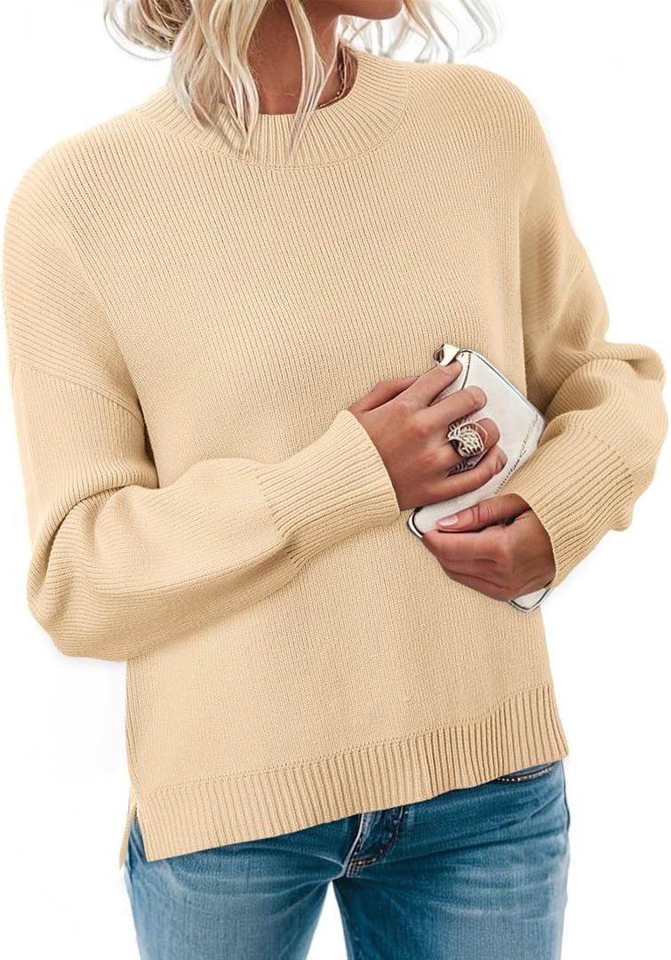 Dokotoo Oversized Womens Sweater 2025 Fall Winter Striped Sweaters Casual Trendy Sweater