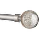 EXCLUSIVE HOME Silver Aged Sphere 1" Curtain Rod and Coordinating Finial Set, Gold, Adjustable 36"-72"