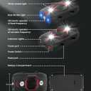 Ultrasonic Rodent Repellent for Car Engines, Under Hood Mouse Repellent with 4 LED Strobe Lights, USB Powered, Keep Rats, Mice and Squirrels Away from Vehicles, RVs, Garages, Attics (2, Black)