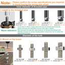 4 Inch Caster Wheels 2000Lbs, Threaded Stem Casters Set of 4 Heavy Duty, 1/2"-13 x 1 (Screw Diameter 1/2", Stem Length 1"), Safety Dual Locking Industrial Castors, Wheels for Cart, Furniture