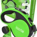 Mighty Paw Retractable Leash with Built-in Poop Bag Holder | 16' Long Retractable Dog Leash for Small Dogs, Medium Breeds & Large Pets with Tape for Quick Control. Poop Bags Included (50 - 110 lbs (Most Popular), Deluxe Green)