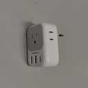 1 Pack European Plug Adapter USB C, TESSAN US to Europe Adapter 4 Outlets 3 USB Charger, Type C International Power Adaptor to Italy Spain France Portugal Iceland Germany, Europe Travel Essentials