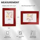 Fun Memories 4x6 Enamel Picture Frame with HD-Tempered Glass, Gold Metal Edge with Easel, Vertical & Horizontal Display, Wall and Tabletop Display Family Photo Gallery (Red Enamel,1P)