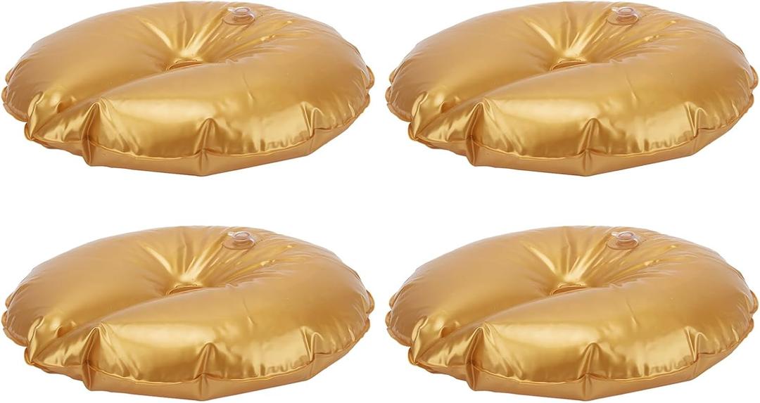 4 Pieces Golden Water Bag for Arch Stands Base, Heavy Weight Water Bag for Wedding Birthday Party Arch Backdrop Stand, Metal Arch Frame Base, Water Fillable Base